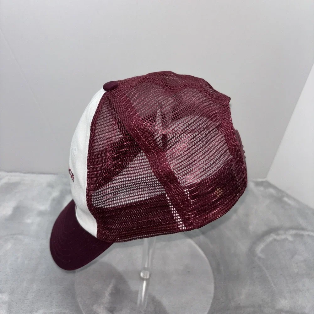 Southern Tide The Skipjack Hat Adult Snapback Burgundy White Mesh Cap see pics